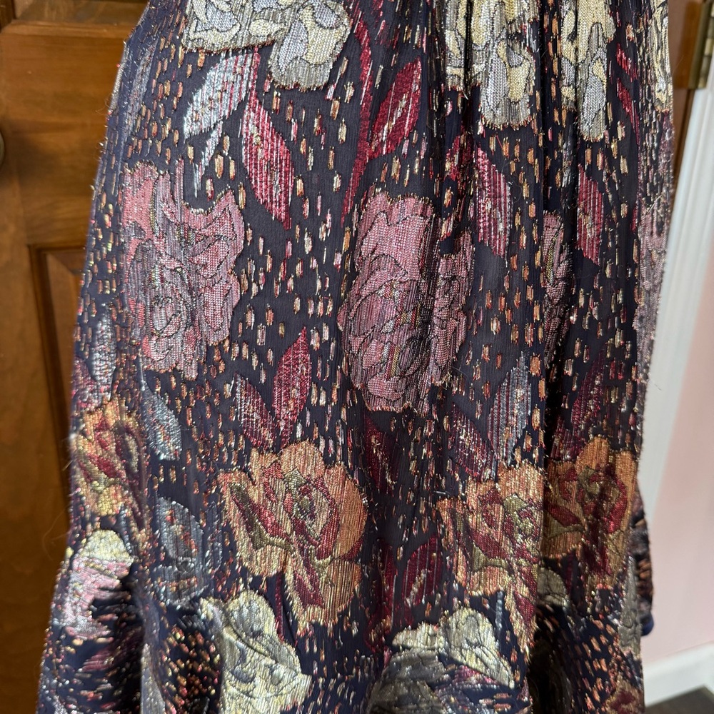 Rebecca Taylor silk blend metallic dress size 2 - Picture 2 of 6